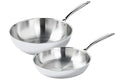 Cookinglife Cookware set - TriPly stainless steel - Frying pan ø 24 cm + Wok 28 cm - without non-stick coating