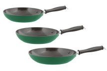 Sambonet Frying pan set Vintage ø 20 / 24 & 28 cm - Green - Also suitable for induction