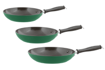 Sambonet Frying pan set Vintage ø 20 / 24 & 28 cm - Green - Also suitable for induction