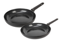 Cookinglife Frying pan set Black Cera Ø 24 and 28 cm – suitable for all heat sources – ceramic non-stick coating 