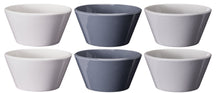 Cookinglife Soup Bowls / Bowls - Siaki White / Blue / Gray ø 14 cm - Porcelain - 6 pieces