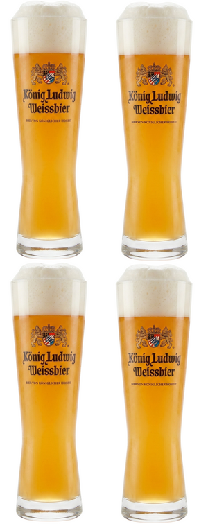 Konig Ludwig Beer glasses Weizen - 500 ml - 4 pieces