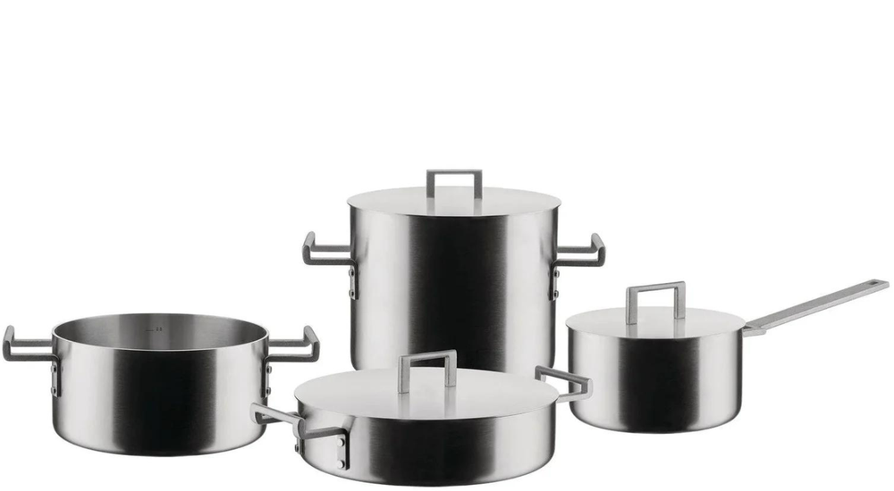 Alessi Cookware set Convivio - DC100S7 - 7-piece - by David Chipperfield