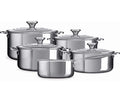 Le Creuset 5 piece Cookware set Signature - stainless steel -Induction - 4 saucepans + sauce pan - including 4 lids