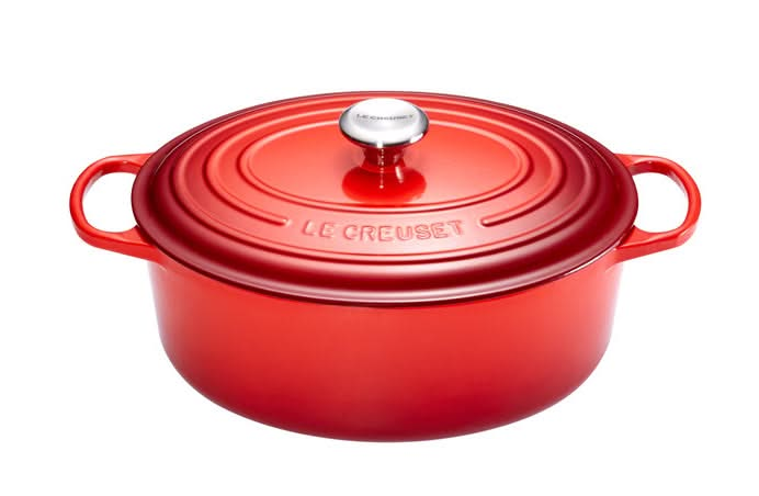 Le Creuset Casserole Signature - Oval - Cherry red - ø 27 cm / 4.1 liter