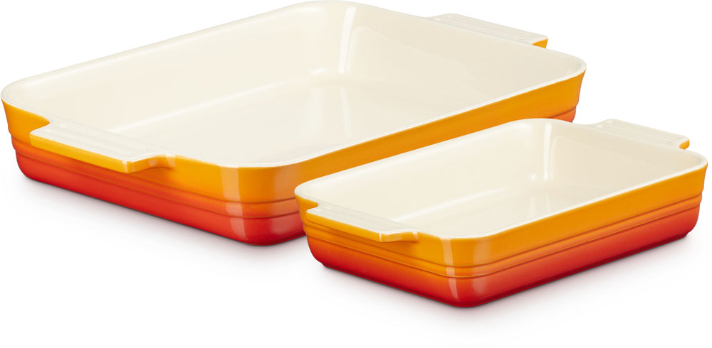 Le Creuset Oven dishes Classic - 25 & 32 cm - Orange Red - 2 pieces