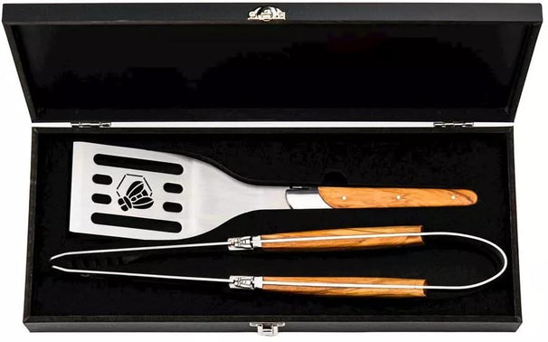 Laguiole Style de Vie BBQ Set Luxury Line - Olive Wood