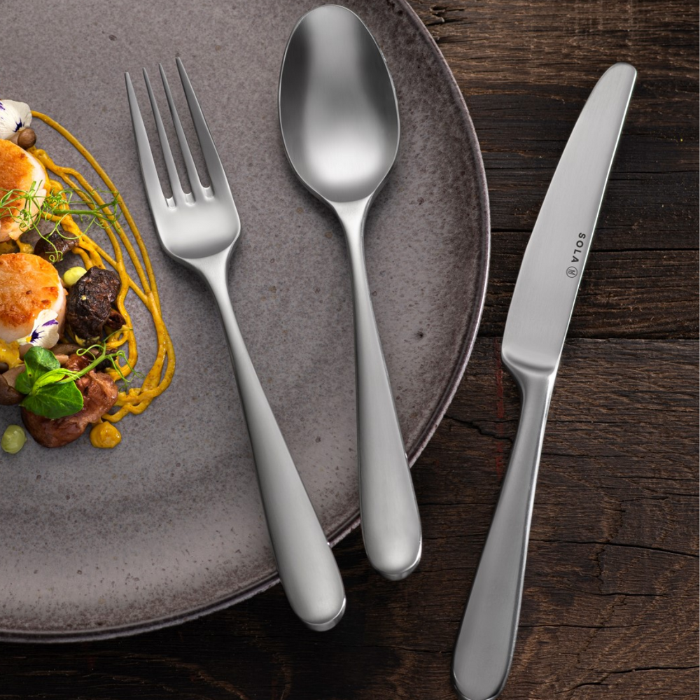 Sola Cutlery Set Nordica MAT - 18/10 Stainless Steel - 70 pieces / 8 people