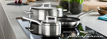 Mepra Cookware set Stile (Cooking pan ø 18 / 20 / 22 + sauce pan ø 16 cm) + Lids - stainless steel - 4 piece set