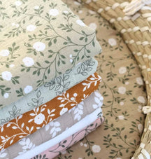 A Little Lovely Company Hydrophilic Cloth - Leaves -. Sage - 2 Pieces