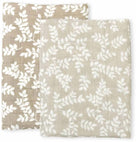 A Little Lovely Company Hydrophilic Cloth - Leaves - Taupe - 2 Pieces