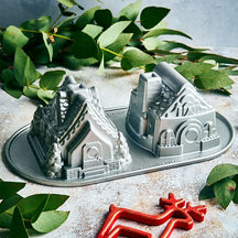 Nordic Ware bake form Gingerbread House Duet Silver - 2 pieces