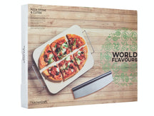 KitchenCraft Pizza Stone with Rectangular Pizzas - 38 x 30 cm