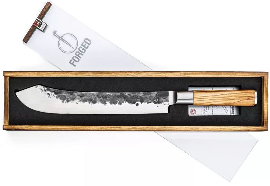 Forged Butcher Knife Olive 25.5 cm