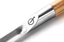 Forged BBQ Skewer Churrasco - Olive wood / Steel - V -. mould - 70cm