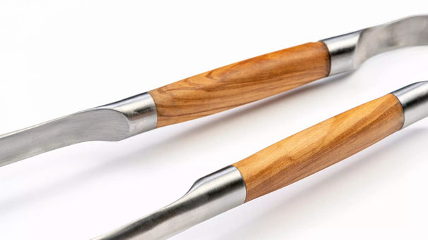 Forged BBQ - tongs XL BBQ - Olive wood / Steel