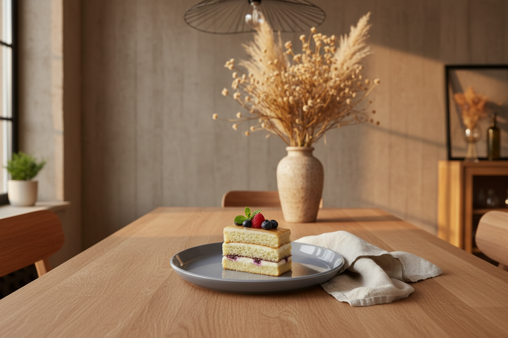 Cookinglife Dinnerware Set Siaki - White / Blue / Grey - Porcelain 18-piece / 6 people - 6 dinner plates, 6 side plates and 6 bowls