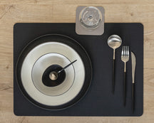 Jay Hill Placemats - Vegan leather - Black - 46 x 33 cm - 6 pieces