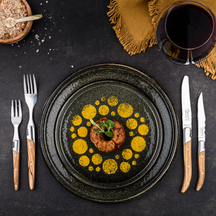 Laguiole Style de Vie Cutlery set - Olive wood - 16 - piece / 4 people