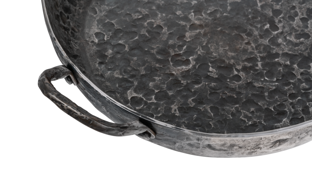 Forged Cast iron skillet with 2 handles - ø 24 cm