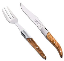 Laguiole Style de Vie Cutlery set - Olive wood - 16 - piece / 4 people