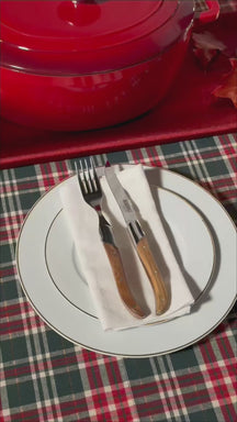 Blackwell Steak Cutlery Laguiole - Steak Knives & Forks - Pakka wood- 12 Pieces