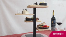 Cookinglife Etagere 4-Tier Stand / Serving Tower + Bowl - Black Metal