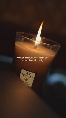 WoodWick Scented Candle Ellipse Trilogy Calming Retreat - 9 cm / 19 cm - Scented Candle in Glass - Wooden Wick