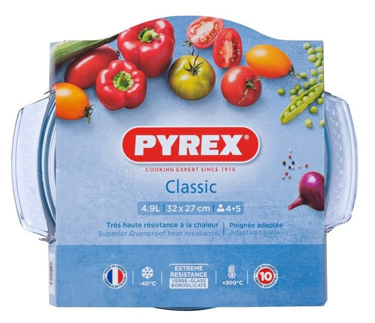 Pyrex Oven dish with lid - Classic - ø 27 cm / 3.5 liters + 1.4 liters