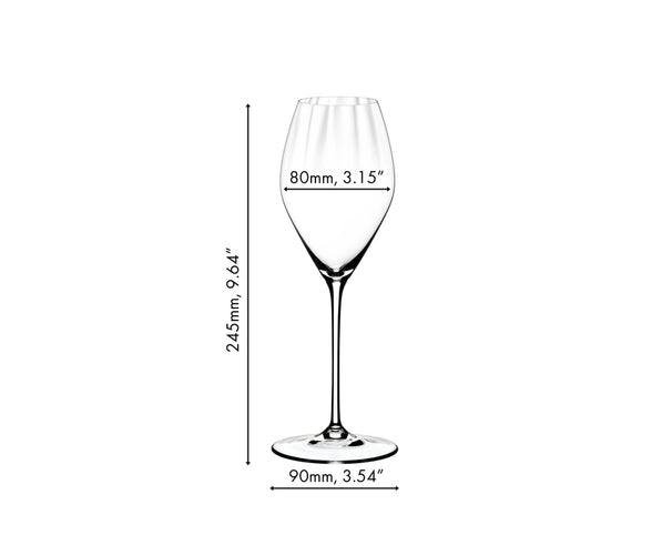 Riedel Wine Glass Set - Champagne Glasses - Performance - 380 ml - 4 Pieces
