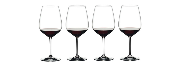 Red wine glasses