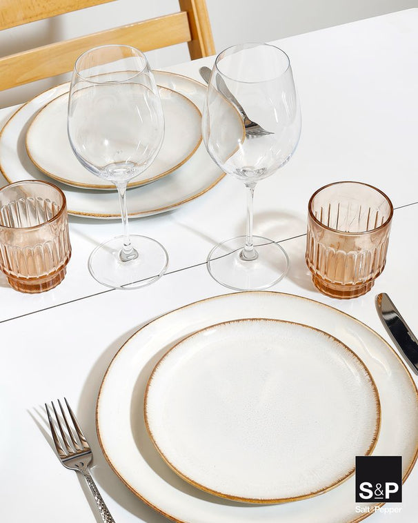 Salt & Pepper Dinner Plates Artisan White ø 28 cm - 4 pieces