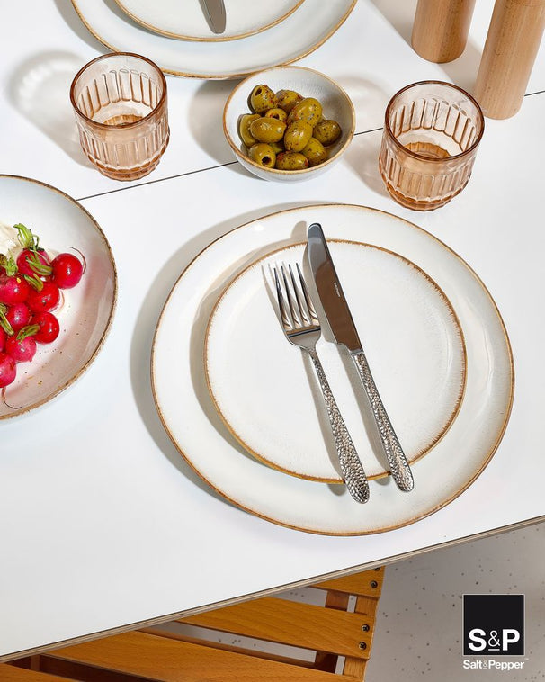 Salt & Pepper Breakfast Plates / Dessert Plates Artisan White ø 20 cm - 4 Pieces