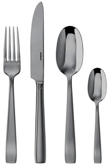 Sambonet Flat cutlery set - Black - 24 pieces / 6 people