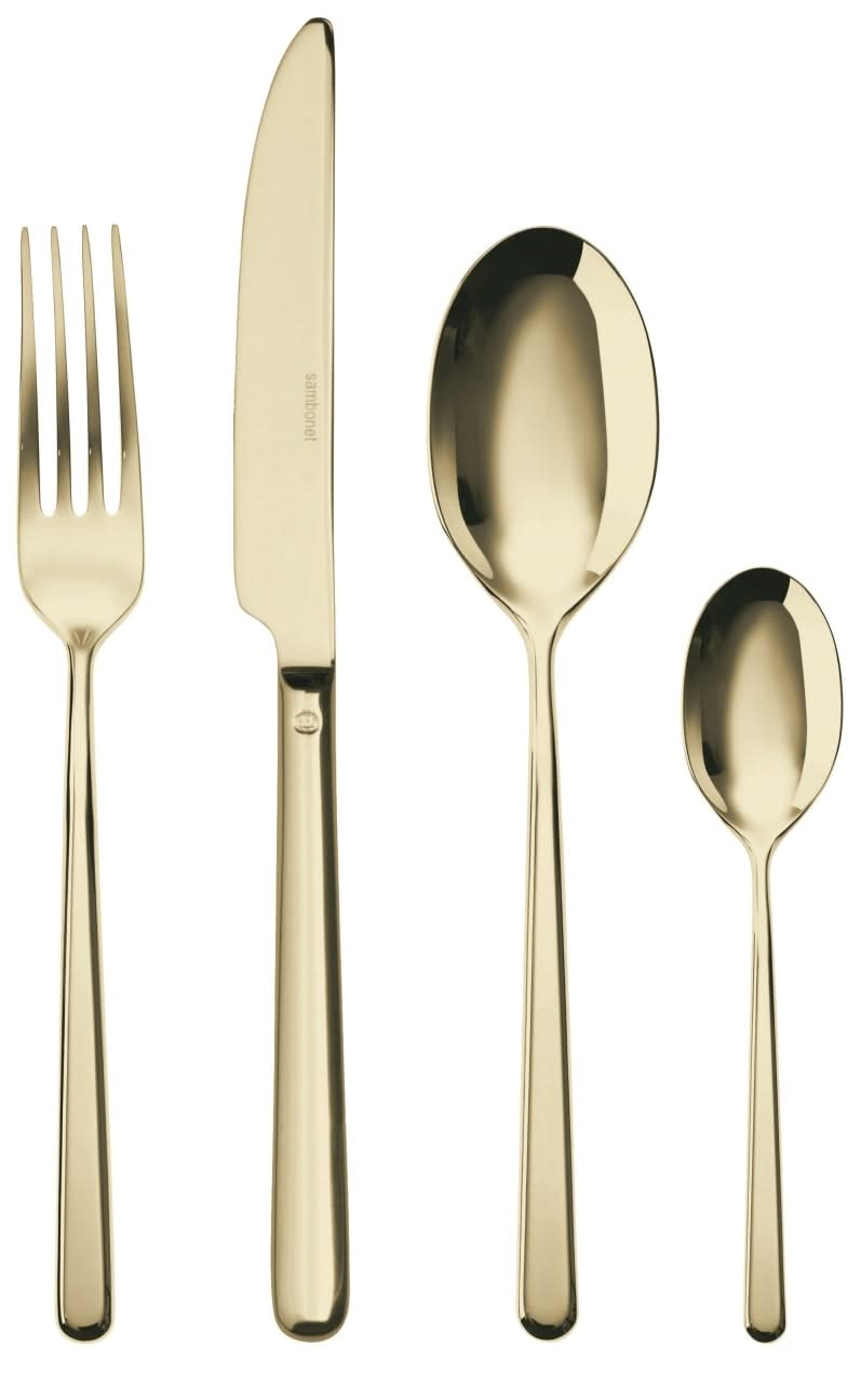 Sambonet Cutlery set Linear - Champagne - 24 pieces / 6 persons