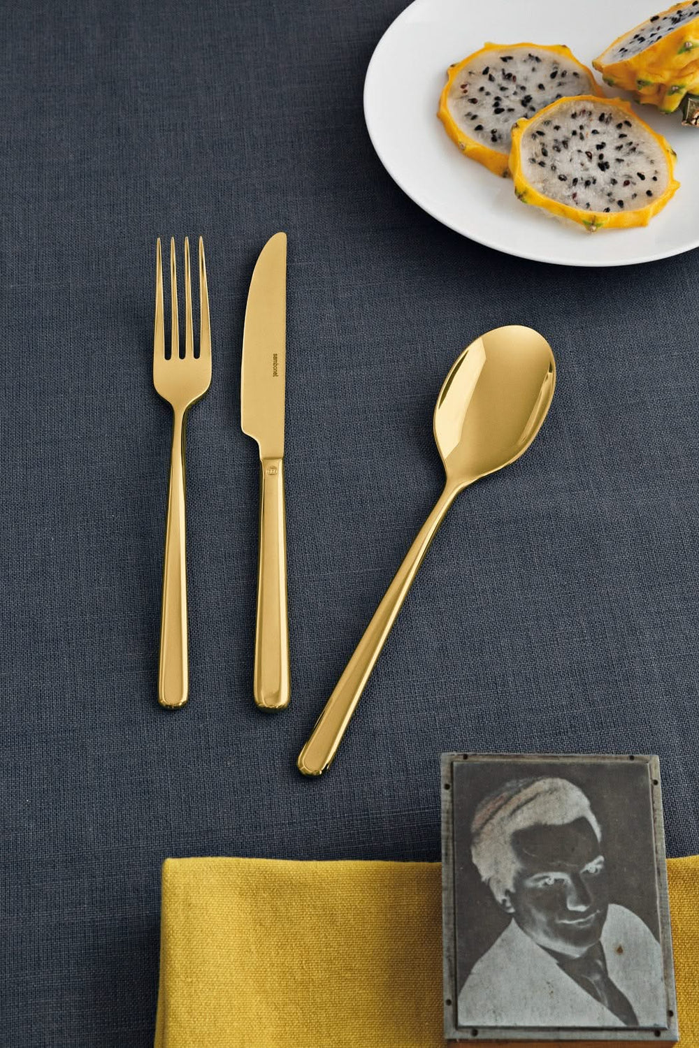 Sambonet Cutlery set Linear - Gold - 24 pieces / 6 persons