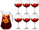Sangria set (Luminarc carafe Broc 1.6L + Cosy Moments Sangria glasses 700 ml - 6 pieces)