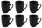 Studio Tavola Mugs Black Tie 350 ml - 6 pieces