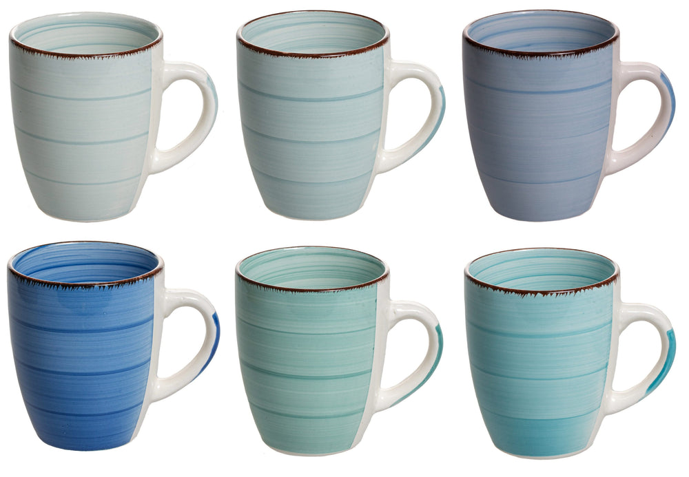 Studio Tavola Mugs Ocean Blue 350 ml - 6 pieces