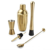 Salt & Pepper Cocktail Set Bar - Gold - 7 piece set