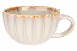 Cosy & Trendy Coffee Cups with Handle Astera Pearl Beige - ø 12 cm / 450 ml - 4 pieces