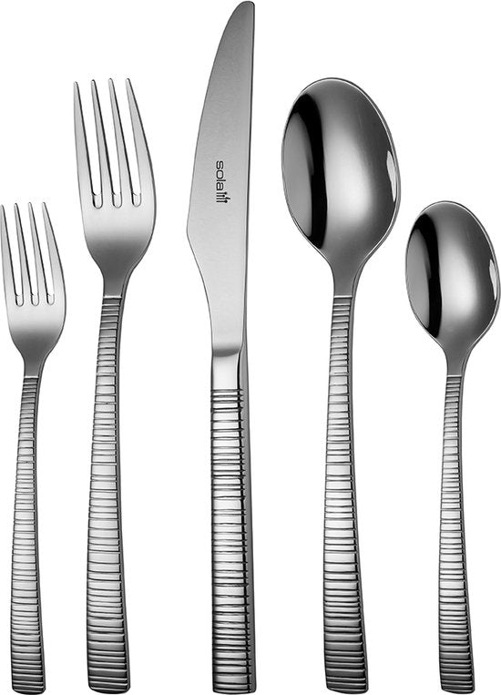 Sola Bolero Cutlery Set - 90-Piece Stainless Steel Cutlery Set - 9 Person - Silver Chrome Steel 18/0 - Dishwasher Safe - Silver