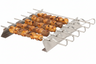 Cookinglife BBQ Skewers Fire & Flavour Stainless Steel 42 cm - Set of 6 with Holder for Grilling