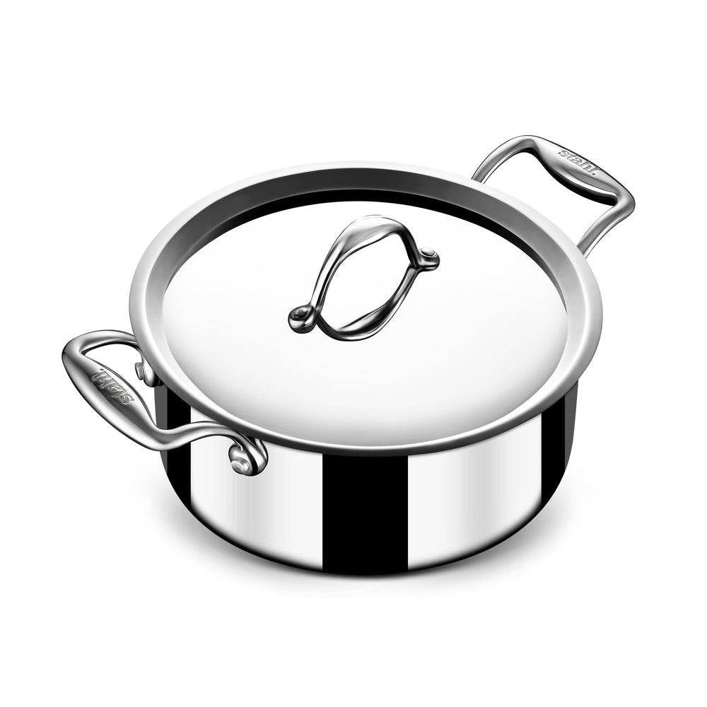 Stahl Cookware Cookware set Triply 5 piece - Cooking pan 18, 20 and 24 cm -. sauce pan 18 and 16cm