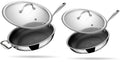 Stahl Cookware Frying pan set Hybrid 24 + 28 cm - Includes Glass Lids