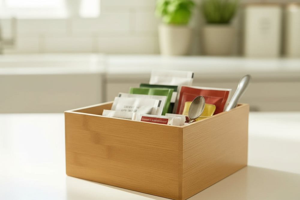 Cookinglife Cutlery Tray Organic Bamboo 15 x 15 x 7 cm