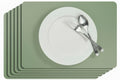 Cosy & Trendy Placemats Leather Look Basil 43 x 30 cm - 6 pieces