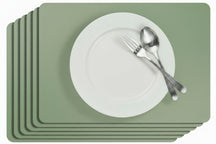 Cosy & Trendy Placemats Leather Look Basil 43 x 30 cm - 6 pieces