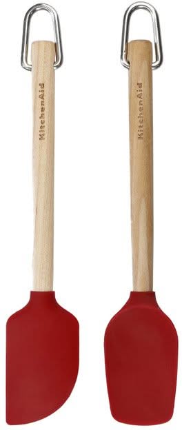 KitchenAid Spatula Set Core Birchwood Silicone Empire Red 2-piece - Nonstick Safe