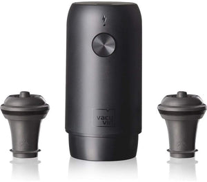 Vacu Vin Electric Wine Saver Vacuum Pump + 2 Caps